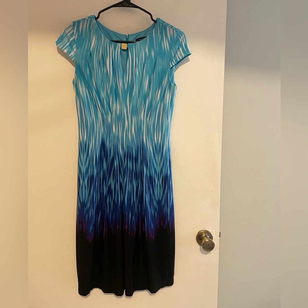 Tahari Dress - Size 2 - multicolor Blue & black